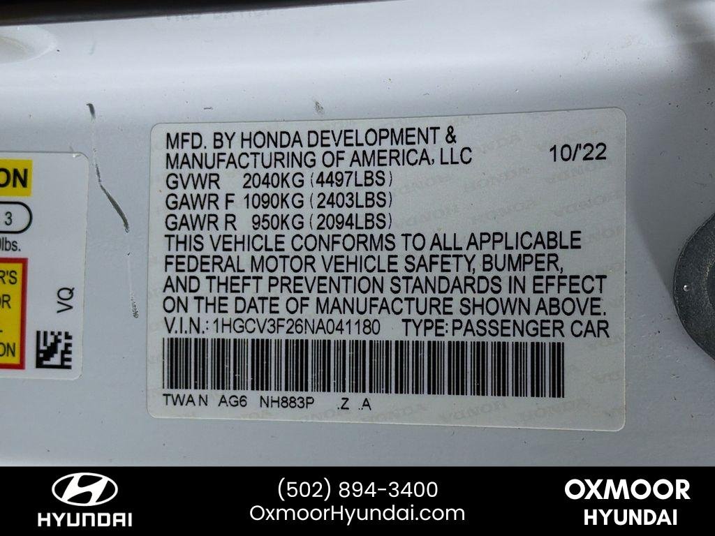 Used 2022 Platinum White Pearl Honda Sport image 29