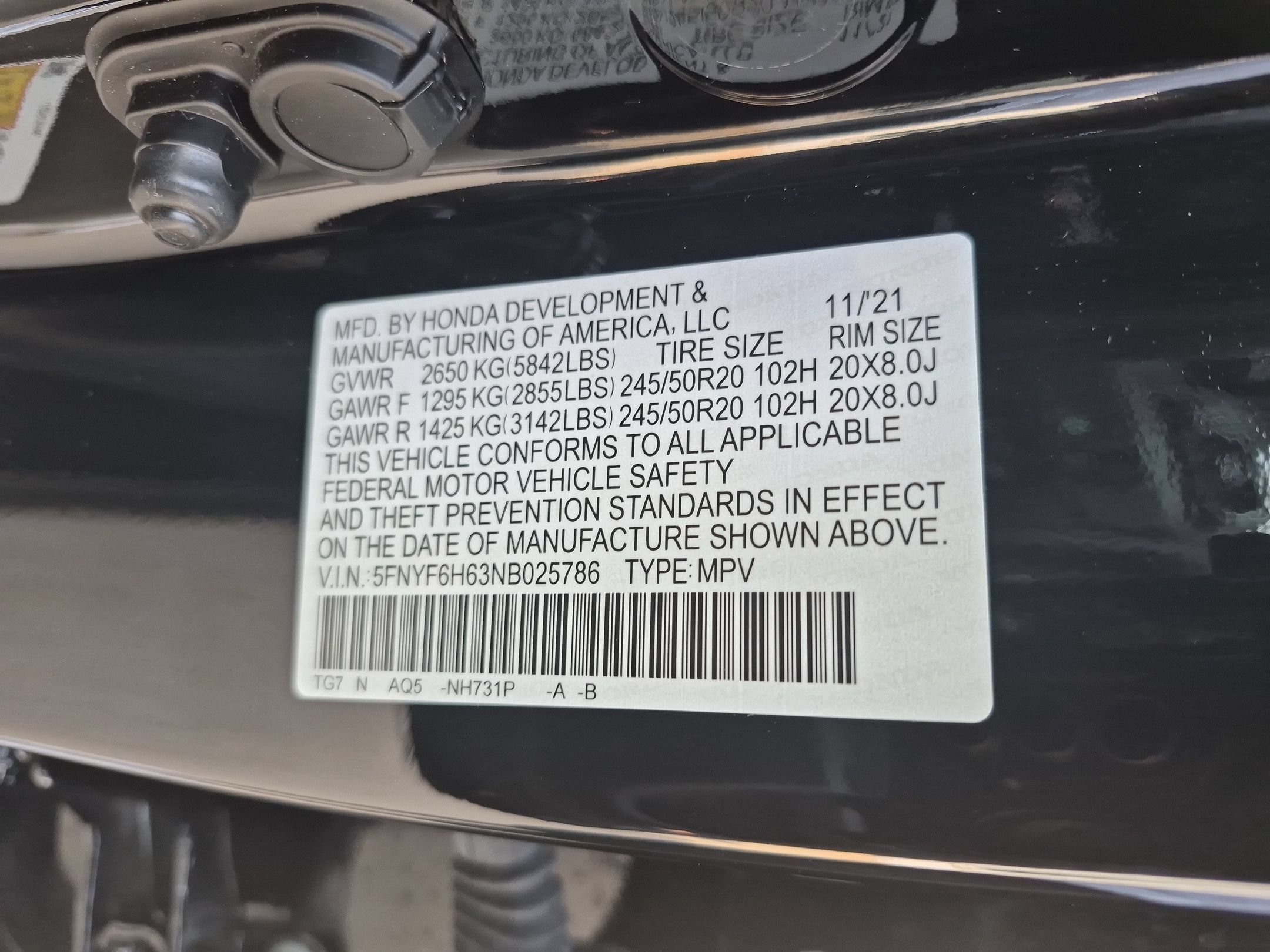 Certified Used 2022 Crystal Black Pearl Honda Touring 7-Passenger image 39