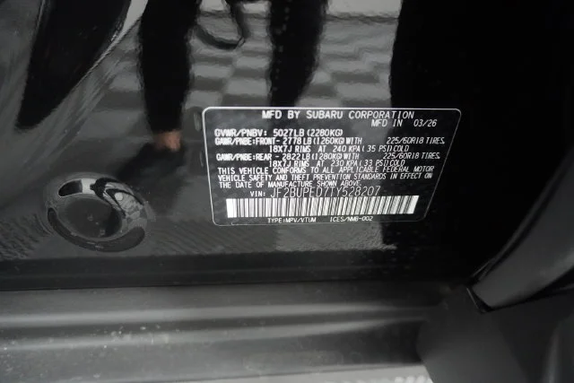 New 2026 CRYSTAL BLACK SILICA Subaru Touring image 12