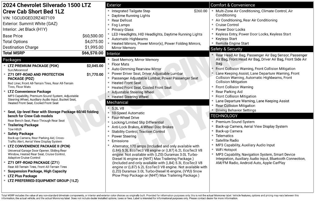 Used 2024 White Chevrolet LTZ image 24