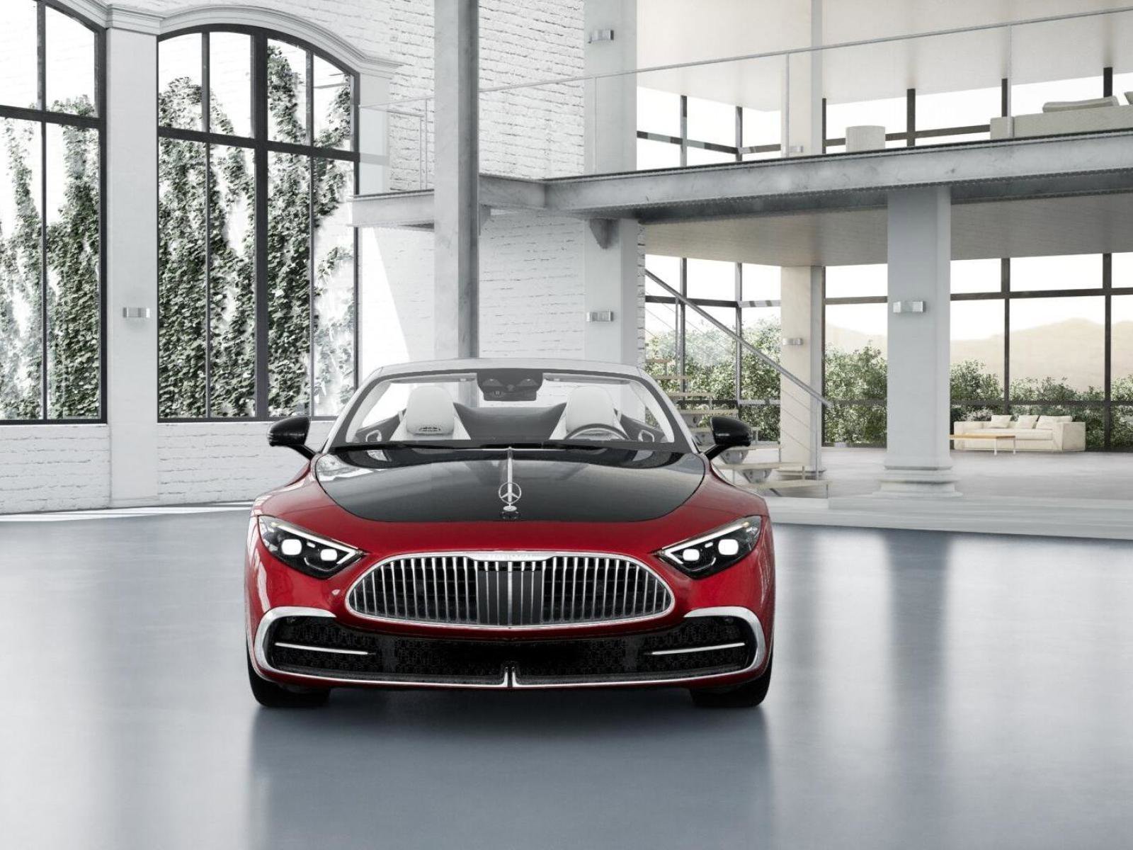 New 2026 MANUFAKTUR garnet red metallic (Red Ambiance) Mercedes-Benz Maybach SL 680 Monogram Series image 49