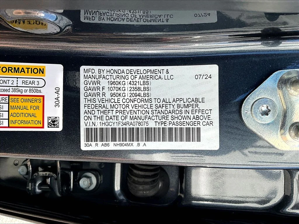 Used 2024 Meteorite Gray Metallic Honda EX image 17