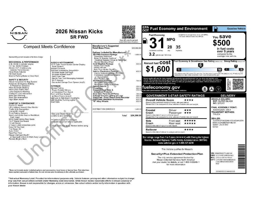Certified Used 2026 Black Nissan SR image 5