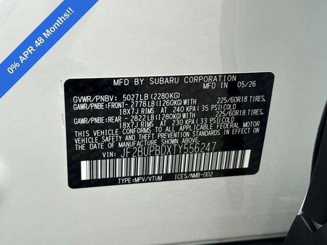 New 2026 CRYSTAL WHITE PEARL Subaru Premium image 41