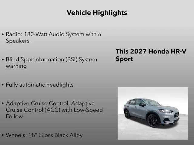 New 2027 Urban Gray Honda Sport image 5
