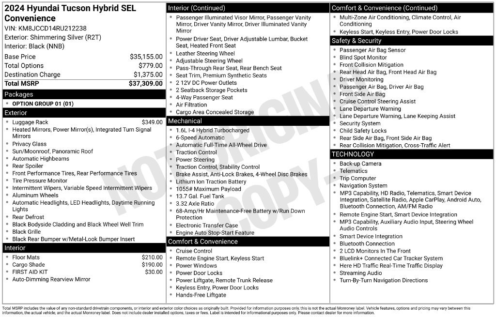 Used 2024 Silver Hyundai SEL Convenience image 26