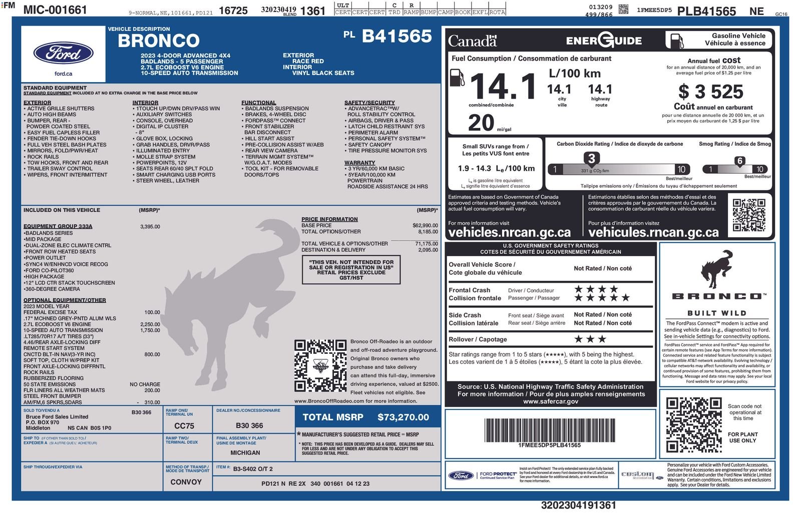 Used 2023 Red Ford Badlands image 37