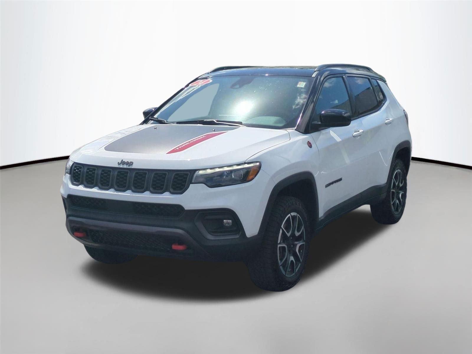 Used 2024 Bright White Clearcoat Jeep Trailhawk image 3