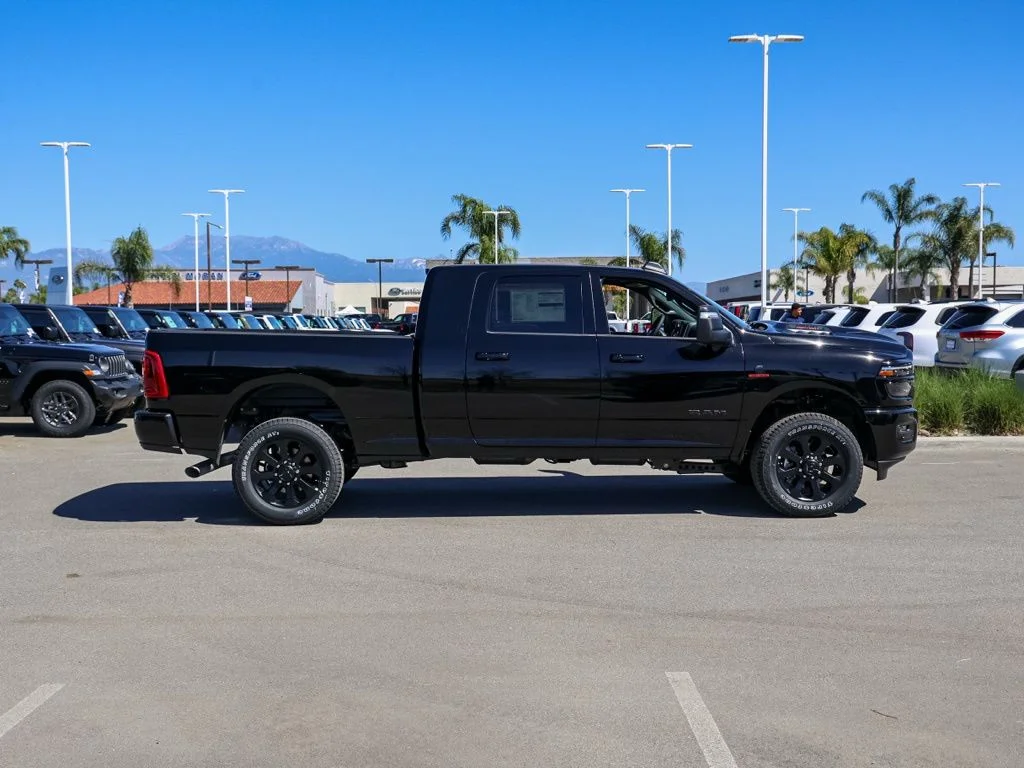 New 2026 Diamond Black Crystal Pearl-Coat Exterior Paint RAM Laramie Night Edition Mega Cab image 2