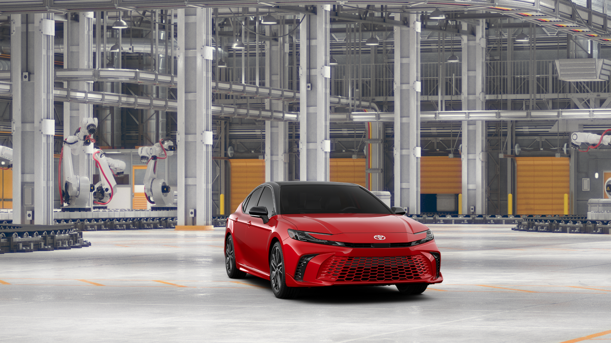 New 2027 Supersonic Red with Midnight Black Metallic roof Toyota XSE image 16