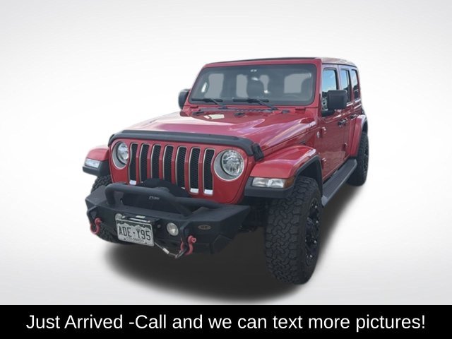 Used 2018 Firecracker Red Clearcoat Jeep Unlimited Sahara image 1