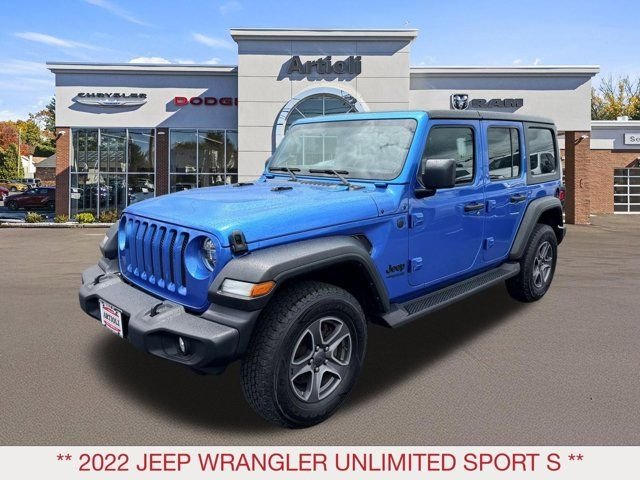 Used 2022 Blue Jeep Unlimited Sport S image 4