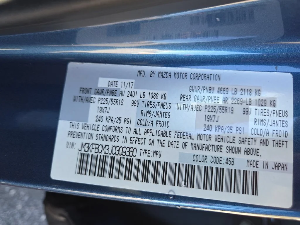 Certified Used 2018 Blue Mazda Touring AWD image 25