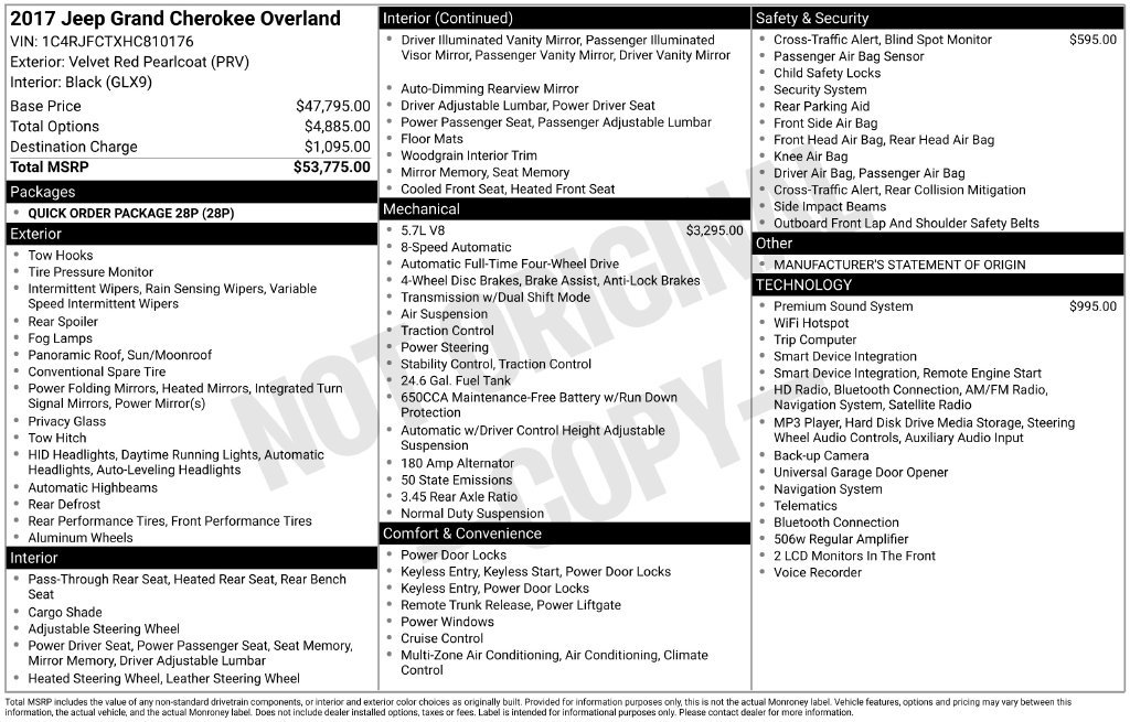 Used 2017 Red Jeep Overland image 42