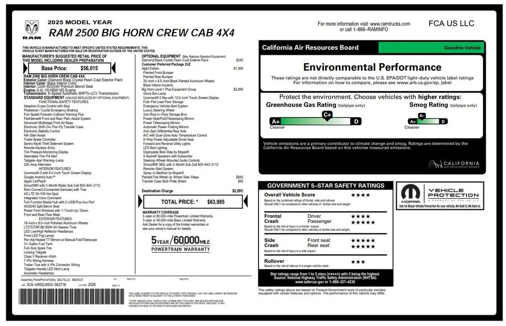 Certified Used 2025 Black Ram Big Horn image 2