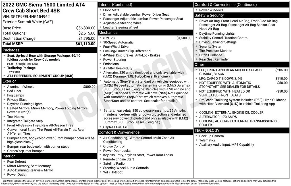 Used 2022 White GMC AT4 image 6