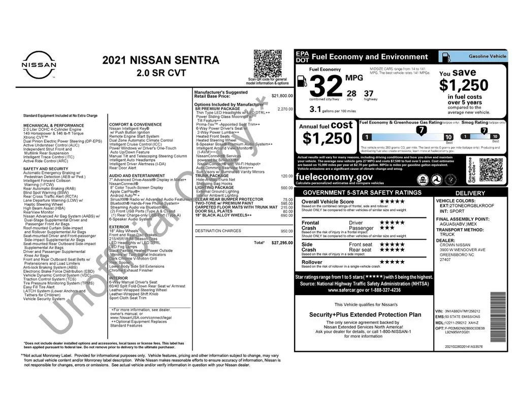 Used 2021 Orange Nissan SR image 5
