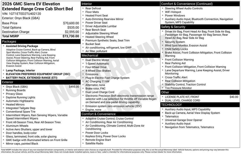 2026 GMC Sierra EV Elevation - Photo 36