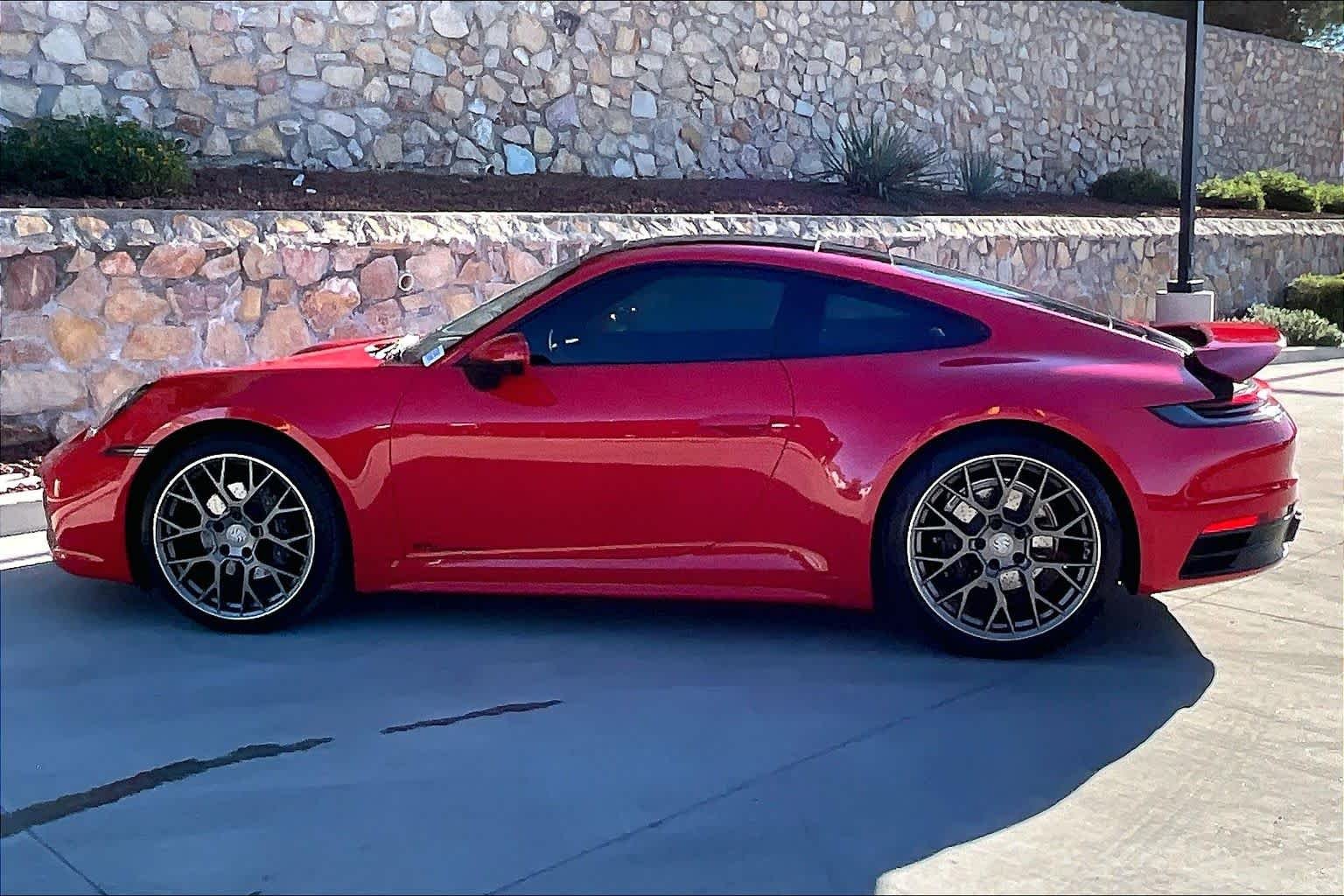 Used 2021 Guards Red Porsche Carrera image 2