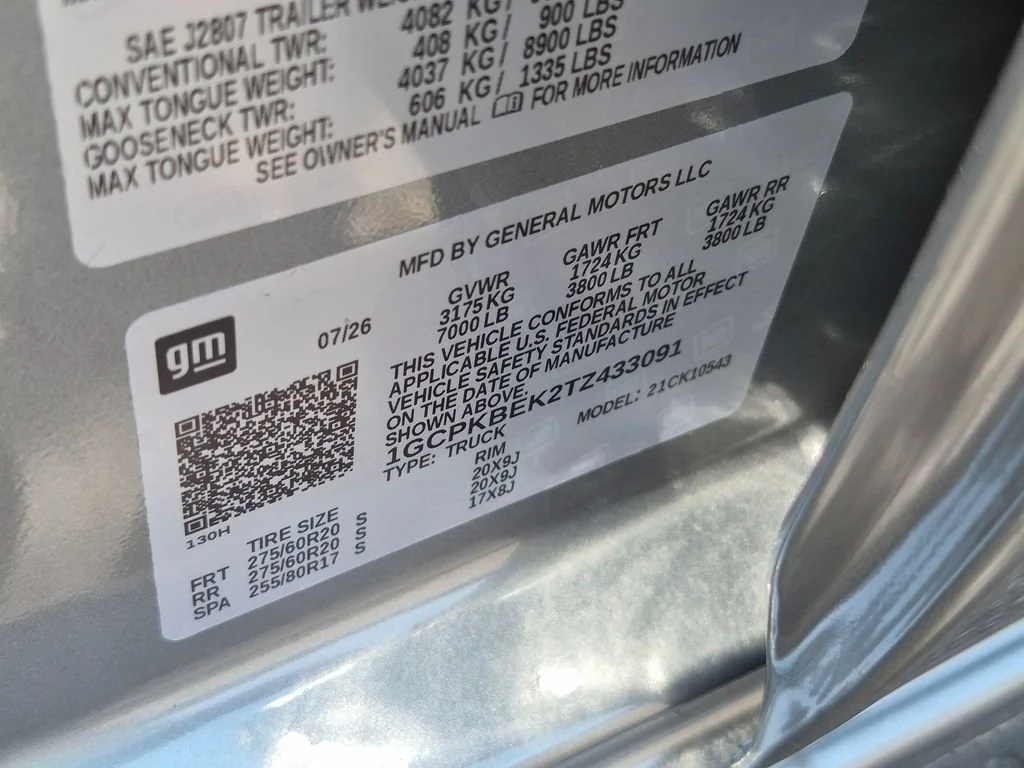 New 2026 Sterling Gray Metallic Chevrolet Custom image 29