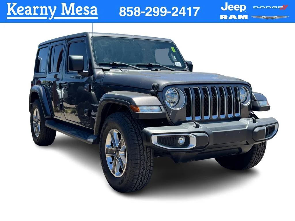 Used 2021 Gray Jeep Unlimited Sahara image 1