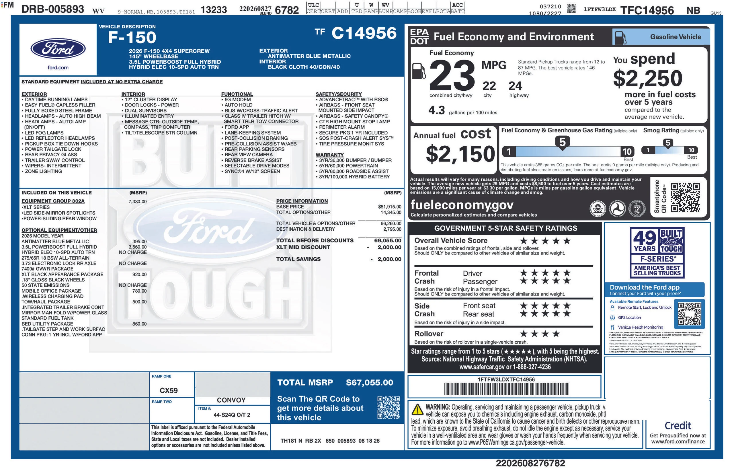 New 2026 Antimatter Blue Metallic Ford XLT image 6