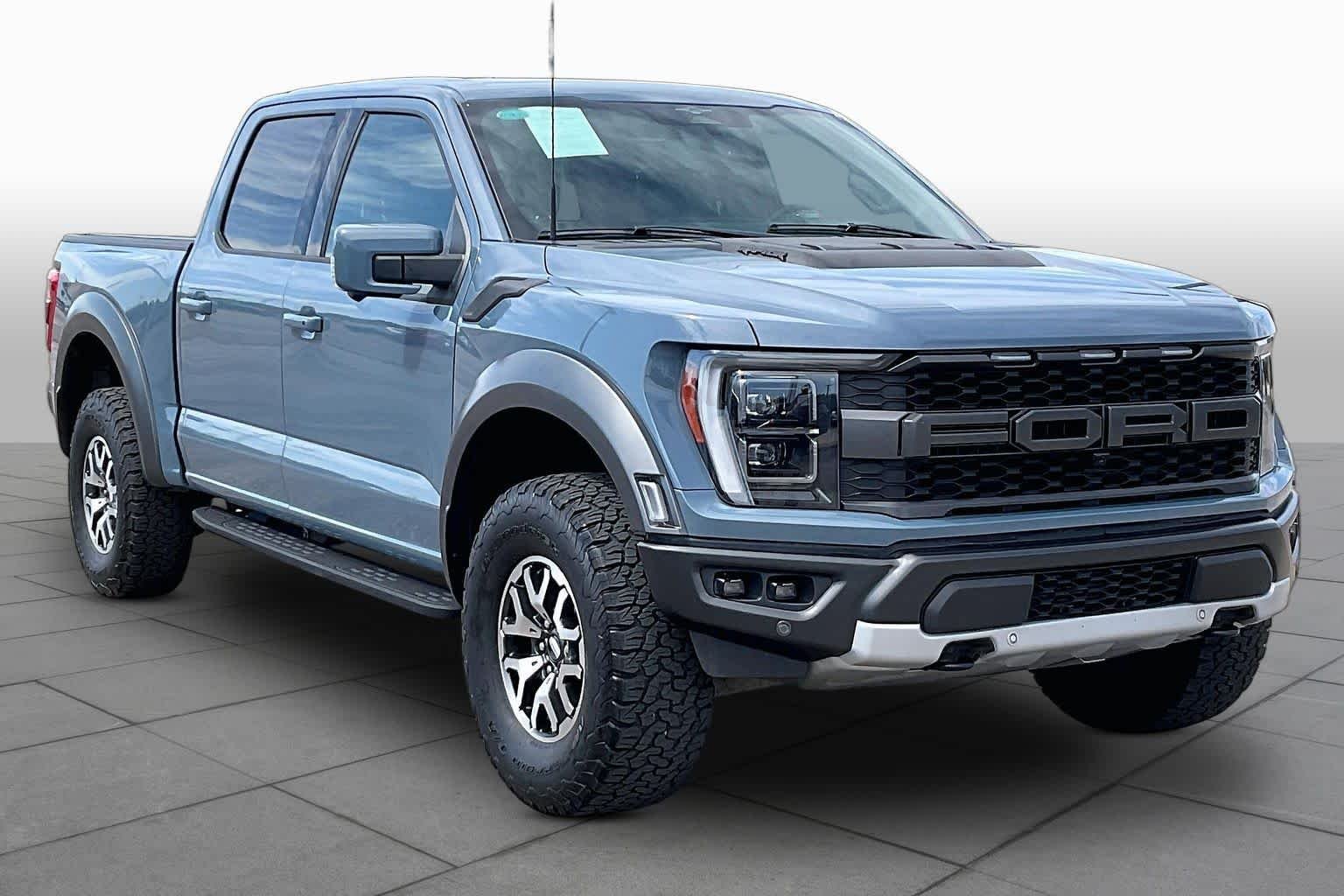 Used 2023 Azure Gray Metallic Tri-Coat Ford Raptor image 3