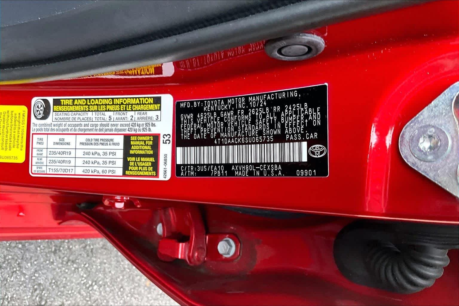 Used 2025 Supersonic Red Toyota SE image 34