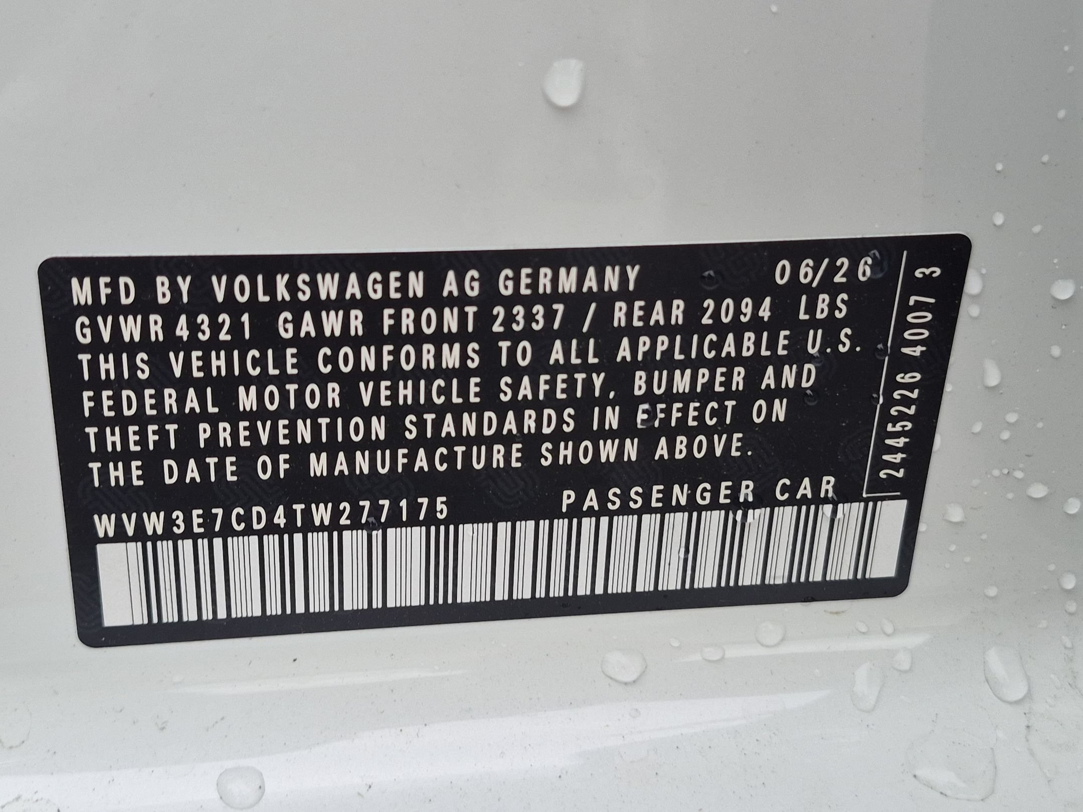 New 2026 Opal White Pearl Volkswagen SE image 17