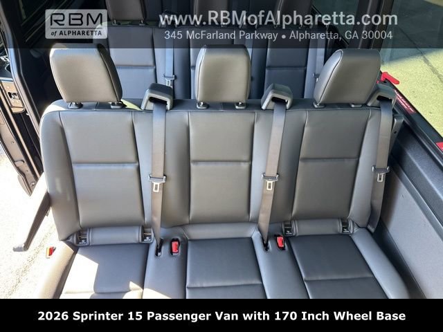 New 2026 Obsidian Black Metallic Mercedes-Benz 170 Wheel Base 15 Passenger image 30
