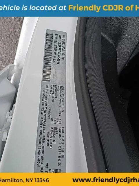 New 2026 Bright White Clear-Coat Exterior Paint RAM BIG HORN image 10