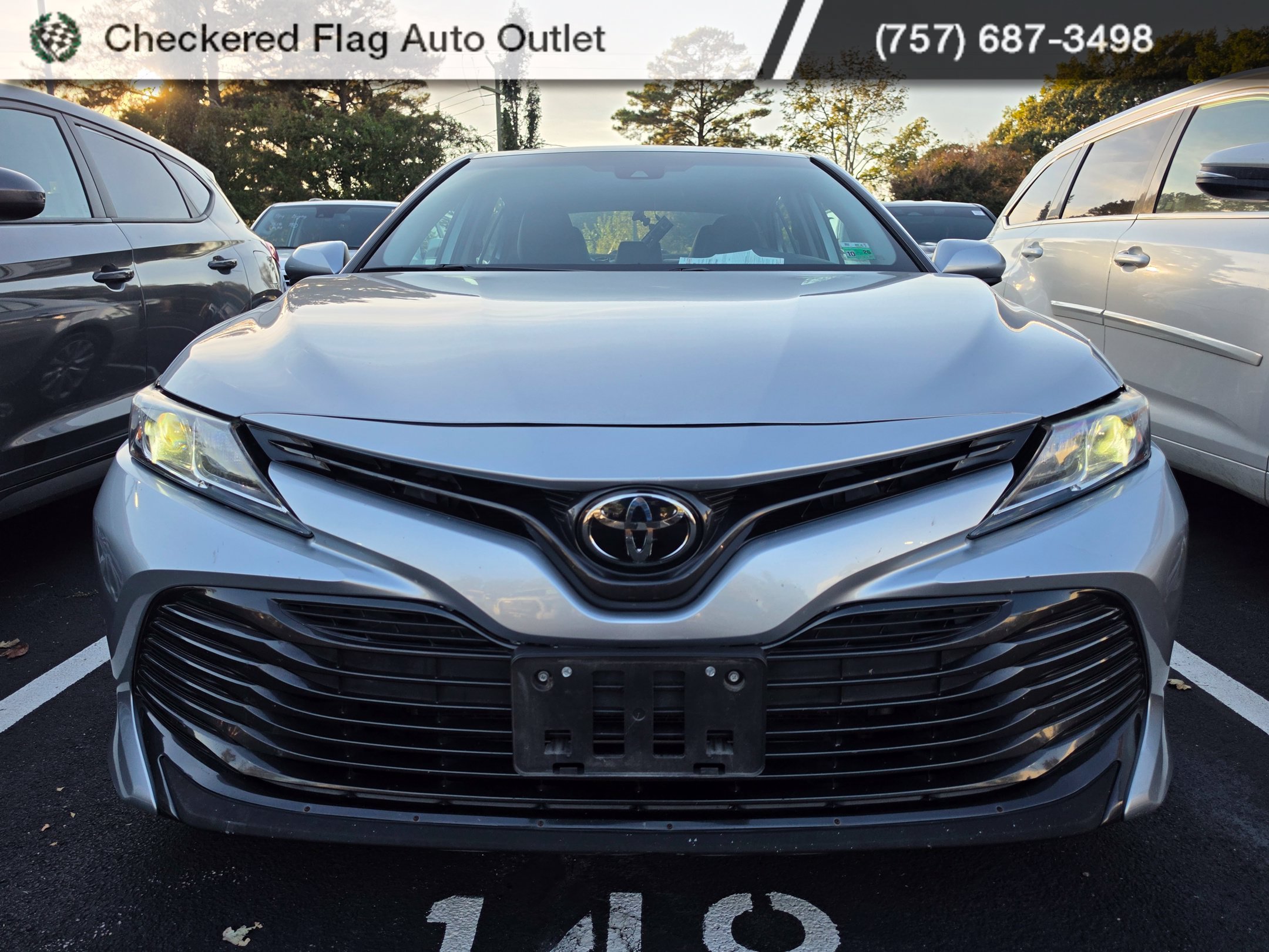 Used 2020 Celestial Silver Metallic Toyota LE image 2