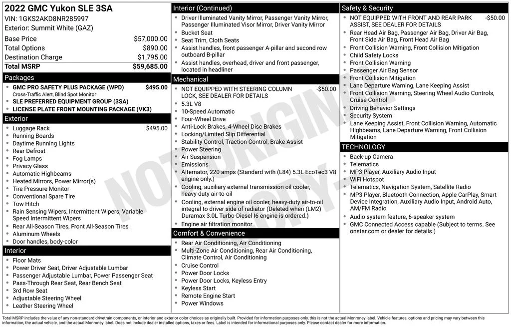 Used 2022 White GMC SLE image 2