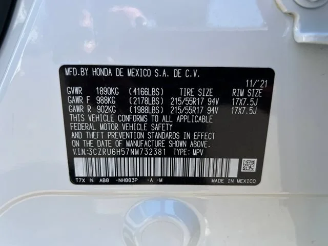Used 2022 Platinum White Pearl Honda EX image 17