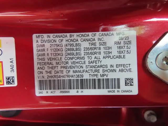 Certified Used 2024 Radiant Red Metallic Honda EX image 28