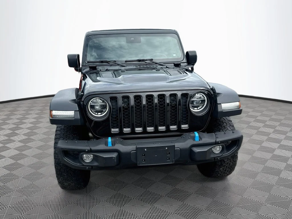 Used 2022 Black Jeep Unlimited Rubicon 4xe image 2