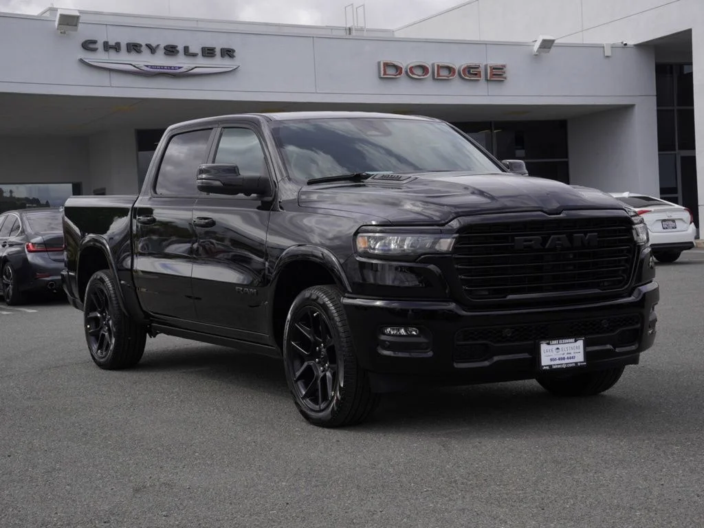 New 2026 Diamond Black Crystal Pearl-Coat Exterior Paint RAM Laramie image 1