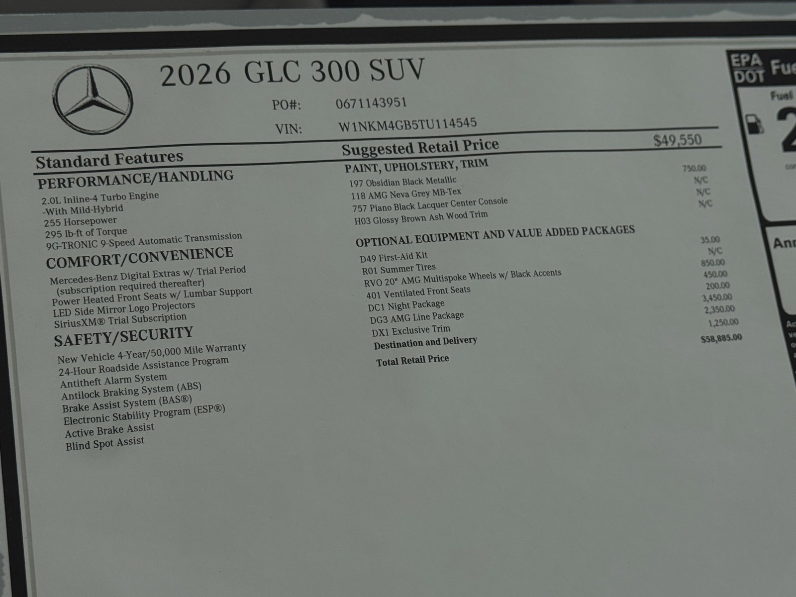 New 2026 Obsidian Black Metallic Mercedes-Benz GLC 300 image 48