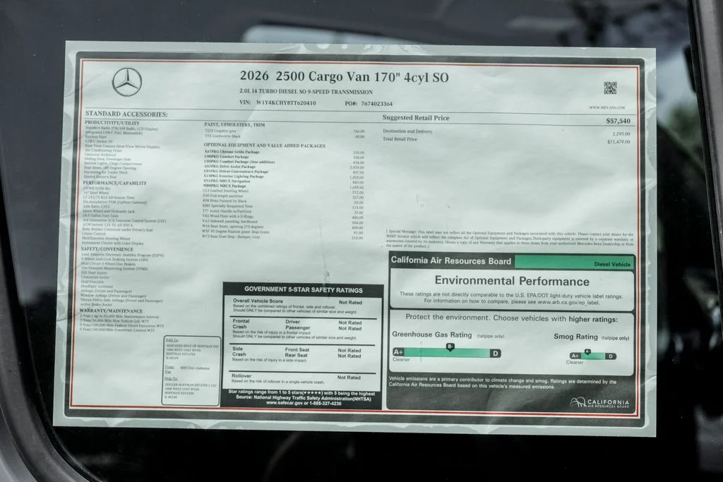New 2026 Graphite Gray Mercedes-Benz Cargo 170 WB image 23