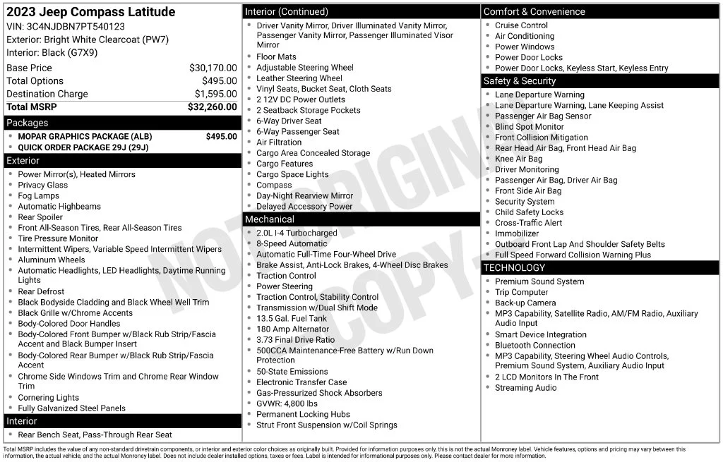Certified Used 2023 White Jeep Latitude image 32
