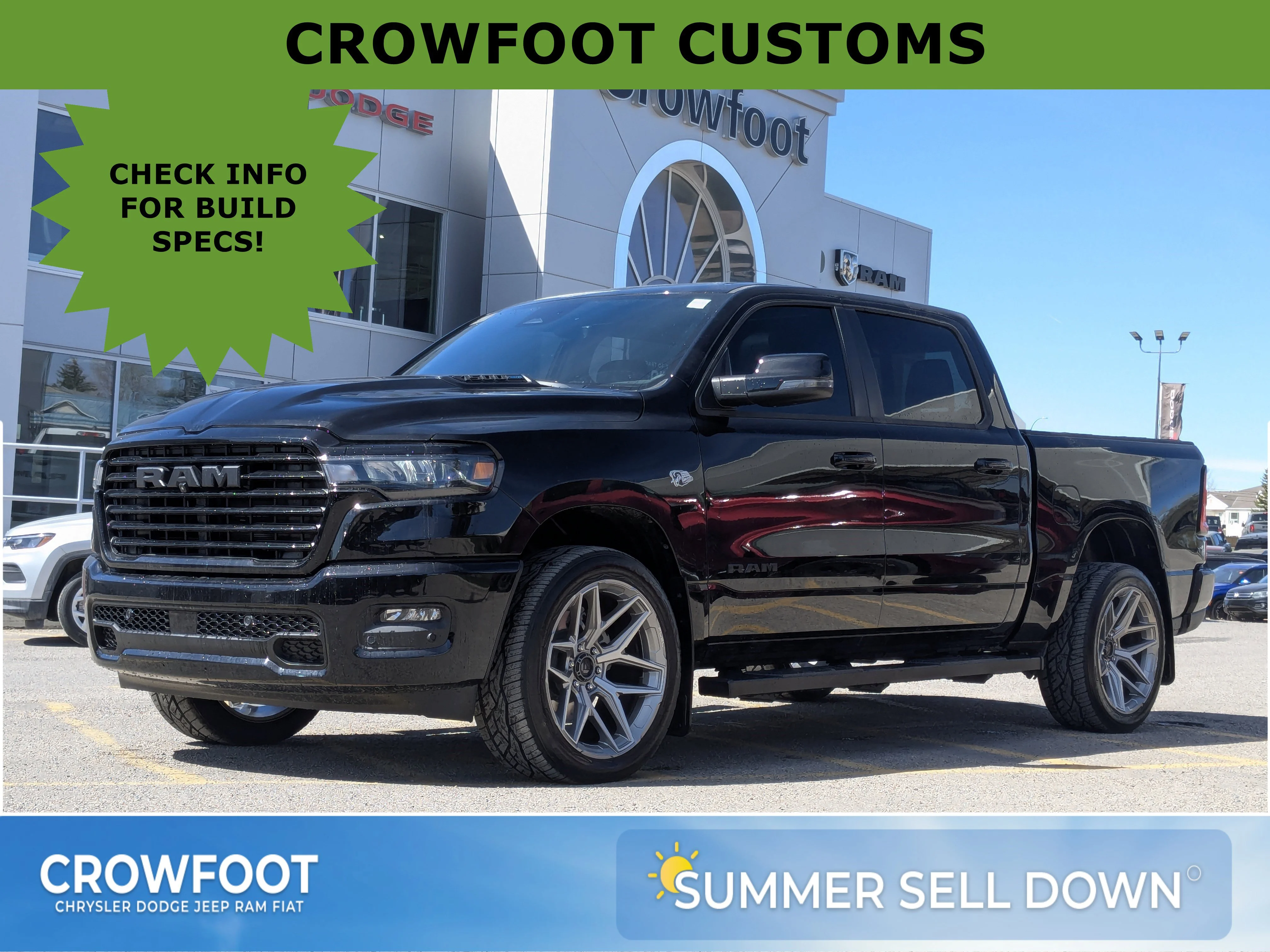 New 2026 Black RAM Sport - HEMI V8 - Level 1 Equip - Sunroof - Cold Air Intake - Cat Back Exhaust - 22 Fuel Wheels image 1