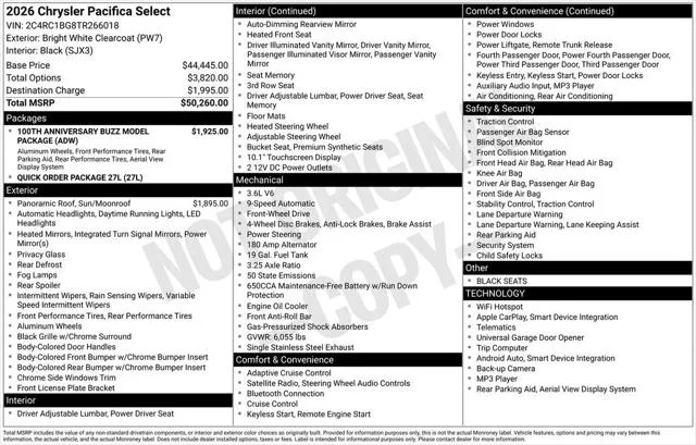 New 2026 Bright White Clear-Coat Exterior Paint Chrysler Select image 5