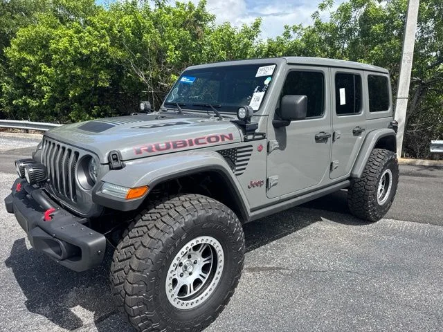 Certified Used 2021 Gray Jeep Unlimited Rubicon image 1