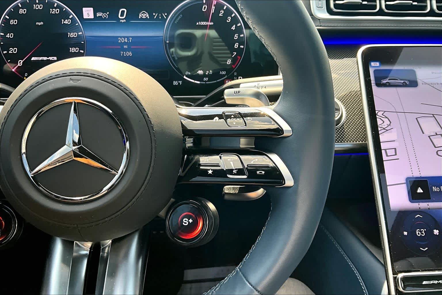 Used 2025 Obsidian Black Metallic Mercedes-Benz AMG® S 63 E image 25