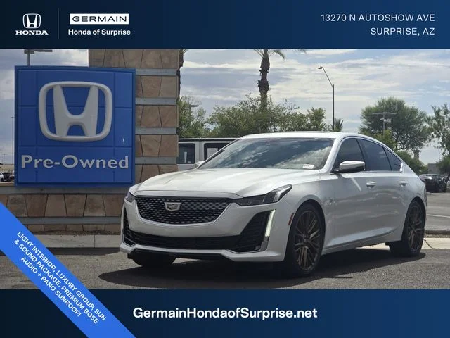 Used 2020 Crystal White Tricoat Cadillac Luxury image 1