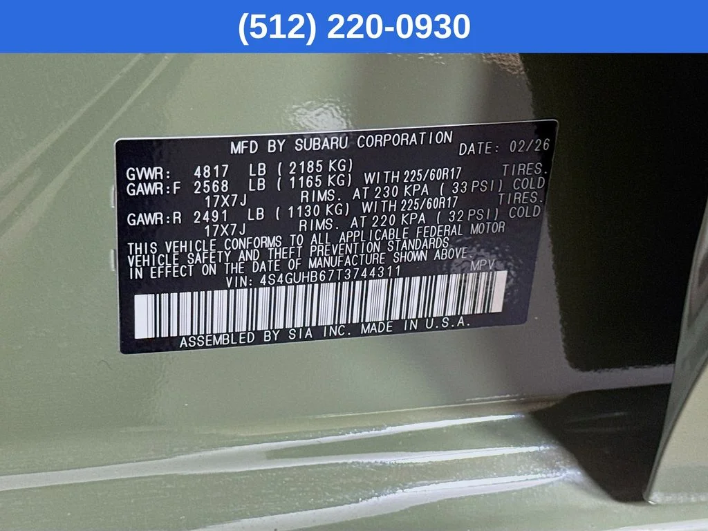 Certified Used 2026 Green Subaru Base image 39