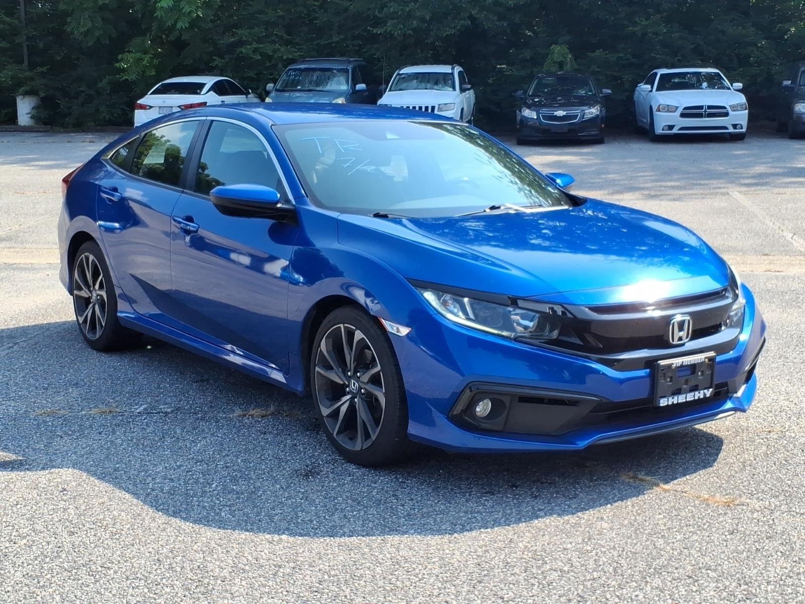 Used 2021 Aegean Blue Metallic Honda Sport image 2