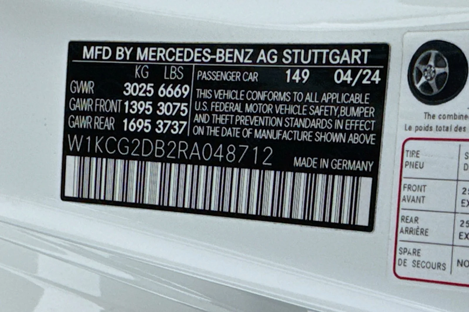 Certified Used 2024 Polar White Mercedes-Benz EQS 450+ image 25