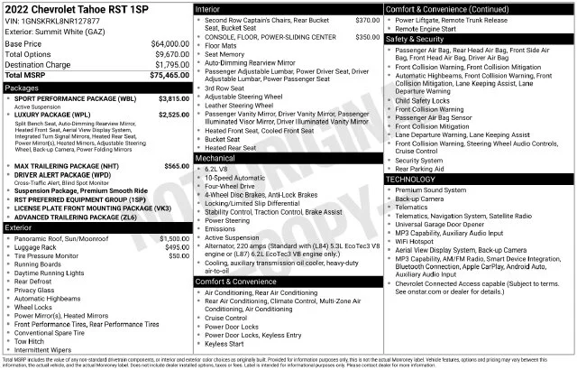 Used 2022 White Chevrolet RST image 12