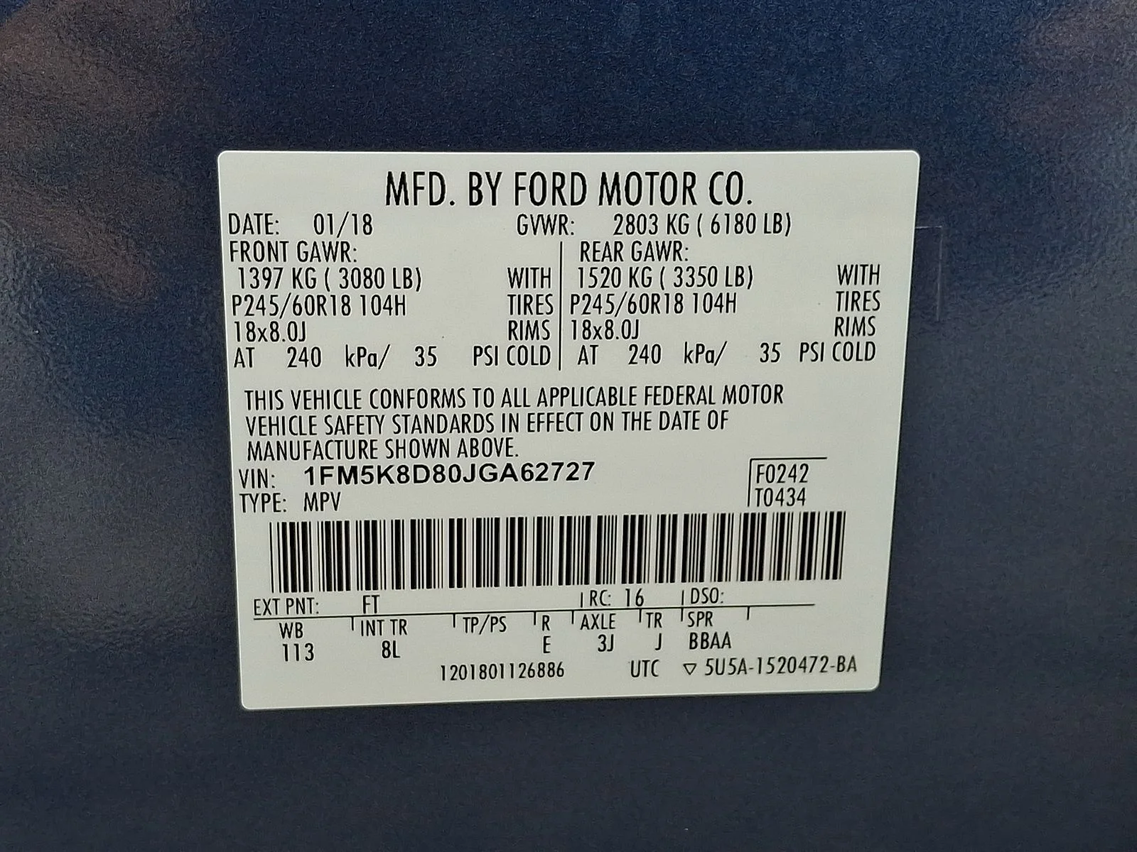 Used 2018 Blue Ford XLT image 27
